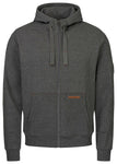 Kapuzen Sweatjacke Zip Hoodie leather edition mit Bio Baumwolle