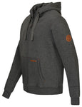 Kapuzen Sweatjacke Zip Hoodie leather edition mit Bio Baumwolle