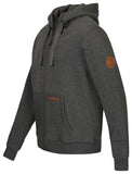 Kapuzen Sweatjacke Zip Hoodie leather edition mit Bio Baumwolle