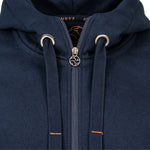 Kapuzen Sweatjacke Zip Hoodie leather edition mit Bio Baumwolle