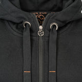 Kapuzen Sweatjacke Zip Hoodie leather edition mit Bio Baumwolle