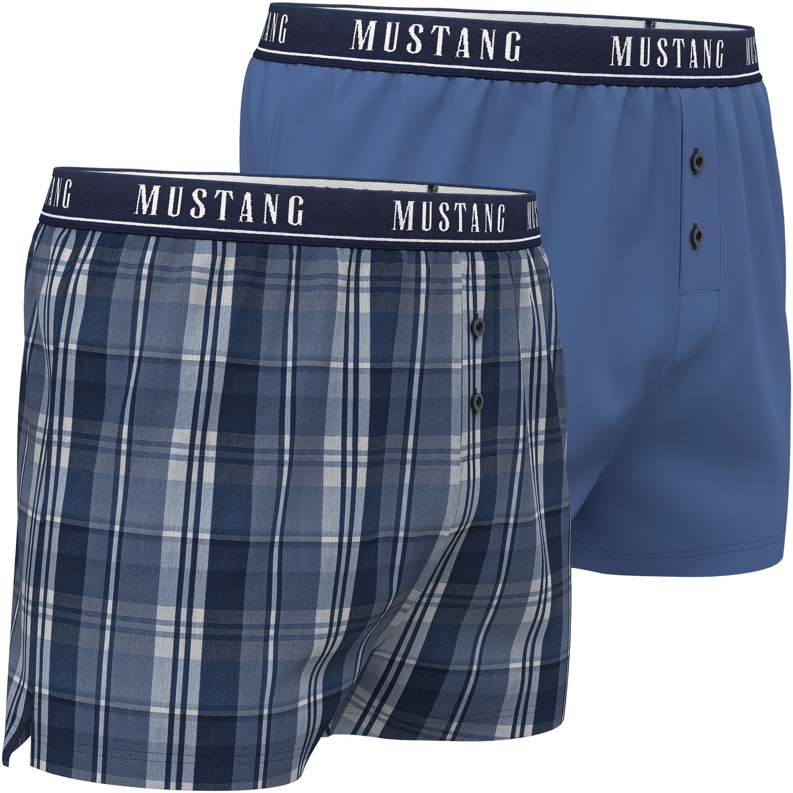 MUSTANG Freddy Herren Unterhose Boxershorts Unterwäsche 100% Baumwolle 2er Set
