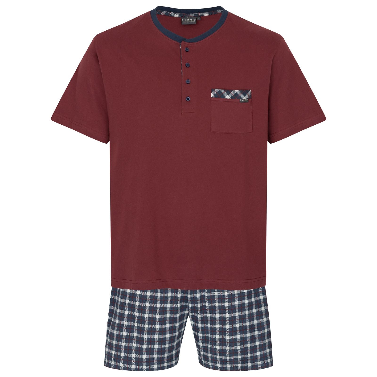 Schlafanzug - Pyjama - Shorty - Short Set - Nachtwäsche  OEKO-TEX STANDARD 100 und BCI ausgezeichnet für Herren