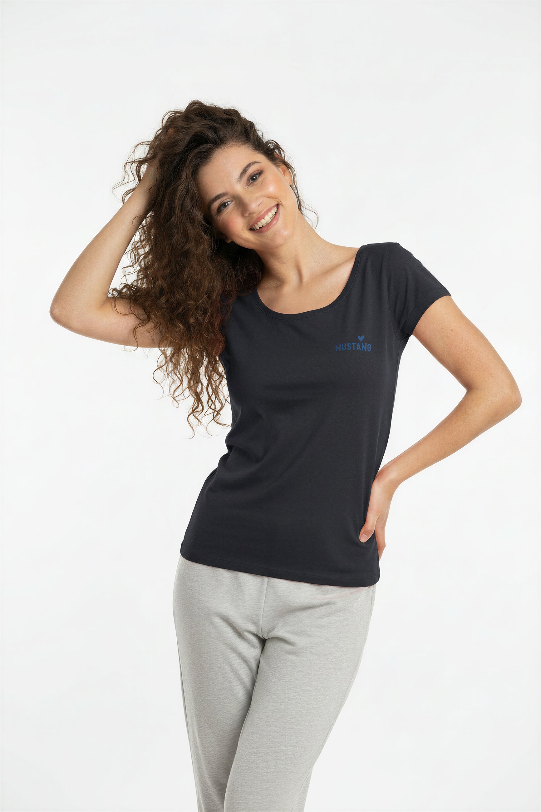 MUSTANG Damen Lounge Shirt Freizeit Everyday Baumwolle OEKO-TEX STANDARD 100