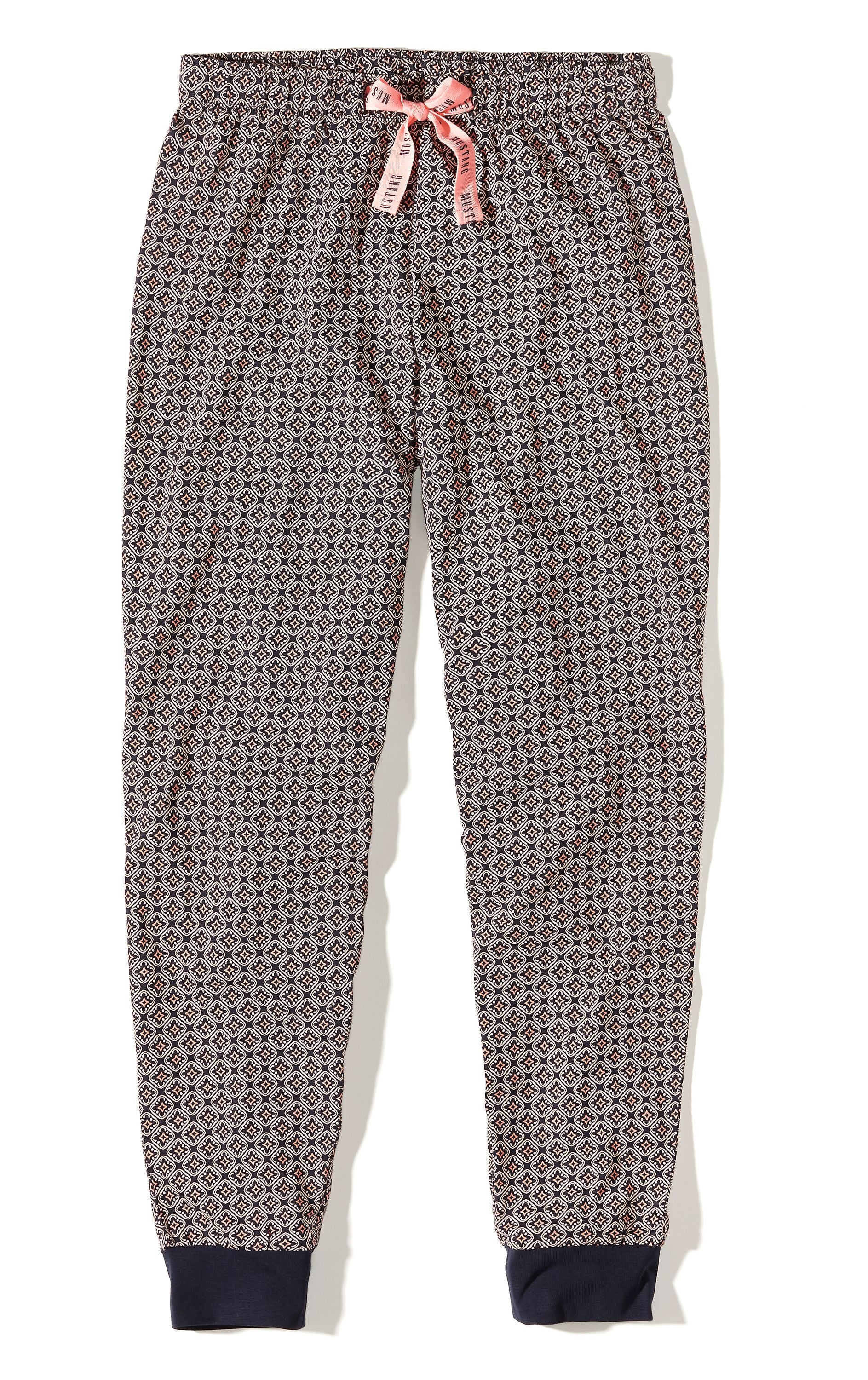 MUSTANG Ladies Pyjama Set AOP nightsky - T-Shirt / lange Hose - Schlafanzug - Nachtwäsche - OEKO TEX STANDARD 100 - für Damen