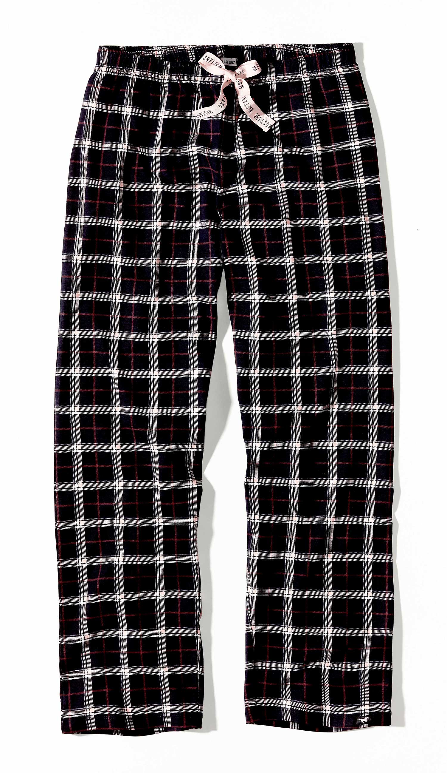 MUSTANG Ladies Pyjama Set rose/black - T-Shirt / lange Hose - Schlafanzug - Nachtwäsche - OEKO TEX STANDARD 100 - für Damen