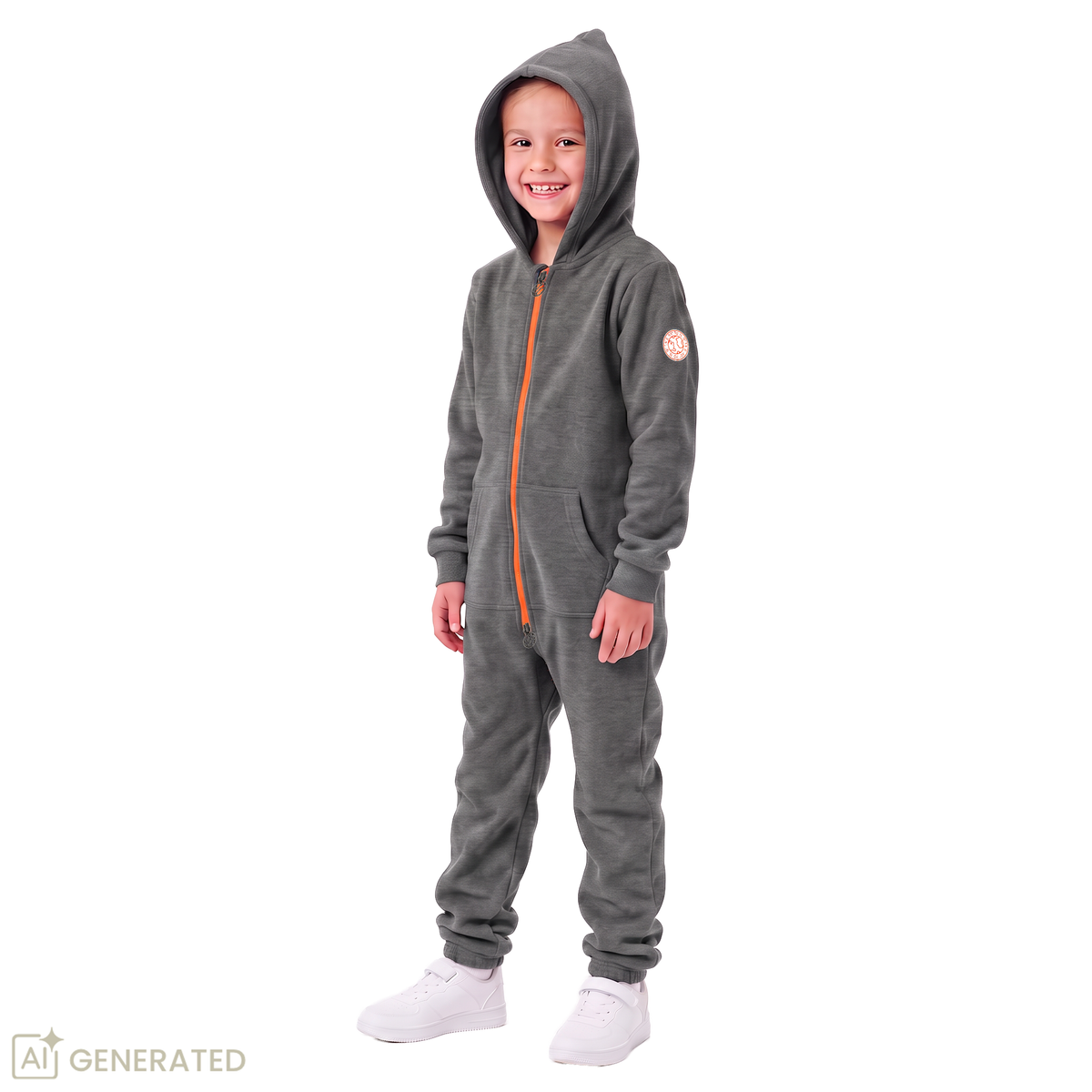 GRADNETZ Kinder Jumpsuits Jungen Mädchen Overall Anzug Onesie Kapuze Bio-Baumwolle