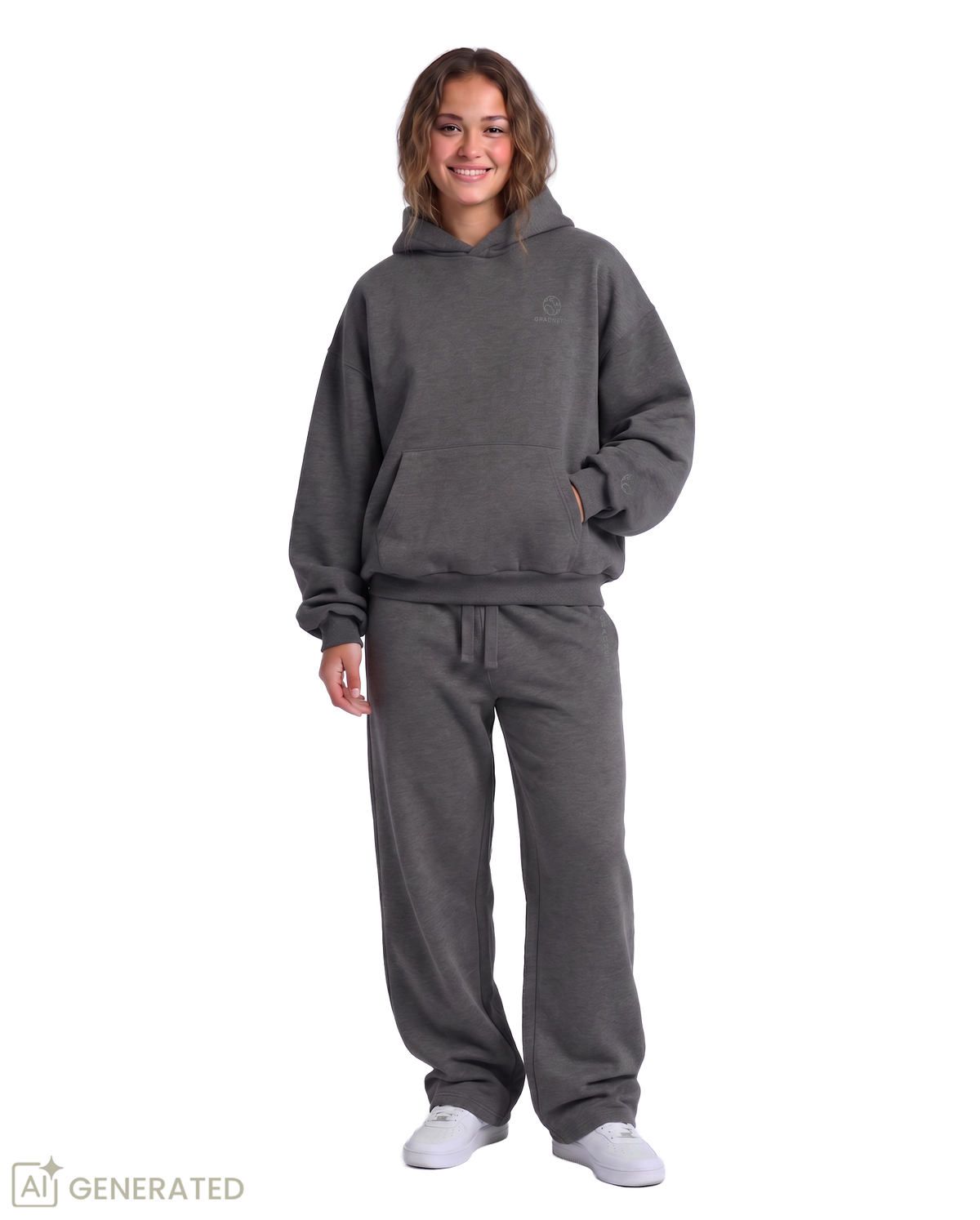 GRADNETZ Jogginganzug Oversize Unisex | Hoodie & Jogginghose | Bio-Baumwolle