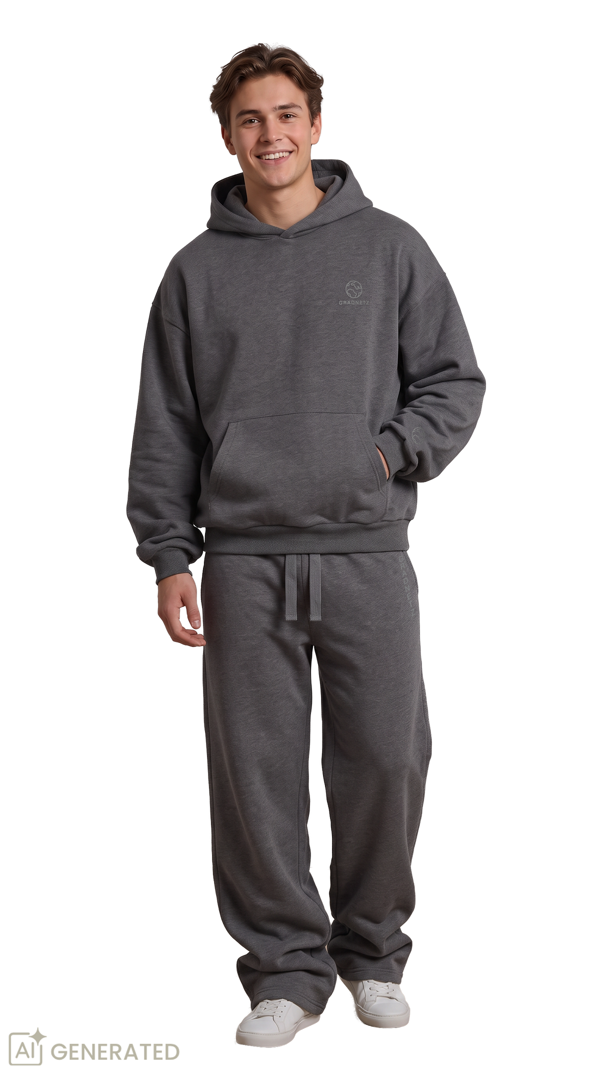 GRADNETZ Jogginganzug Oversize Unisex | Hoodie & Jogginghose | Bio-Baumwolle