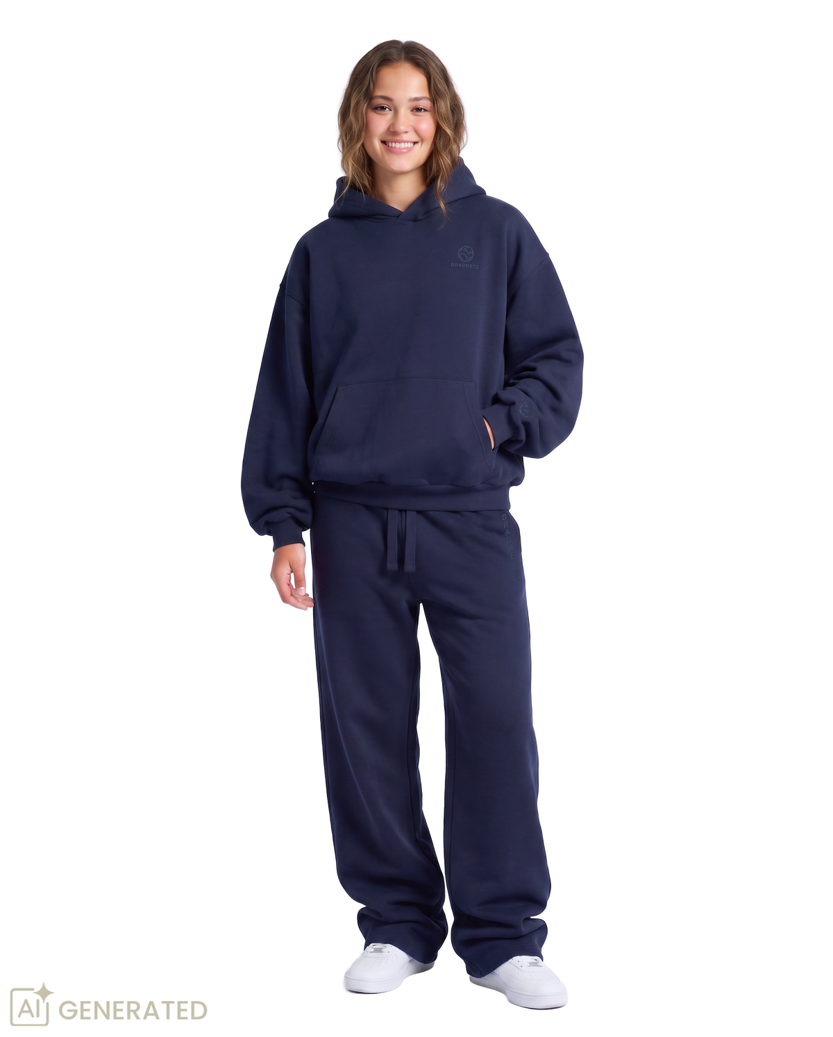 GRADNETZ Jogginganzug Oversize Unisex | Hoodie & Jogginghose | Bio-Baumwolle