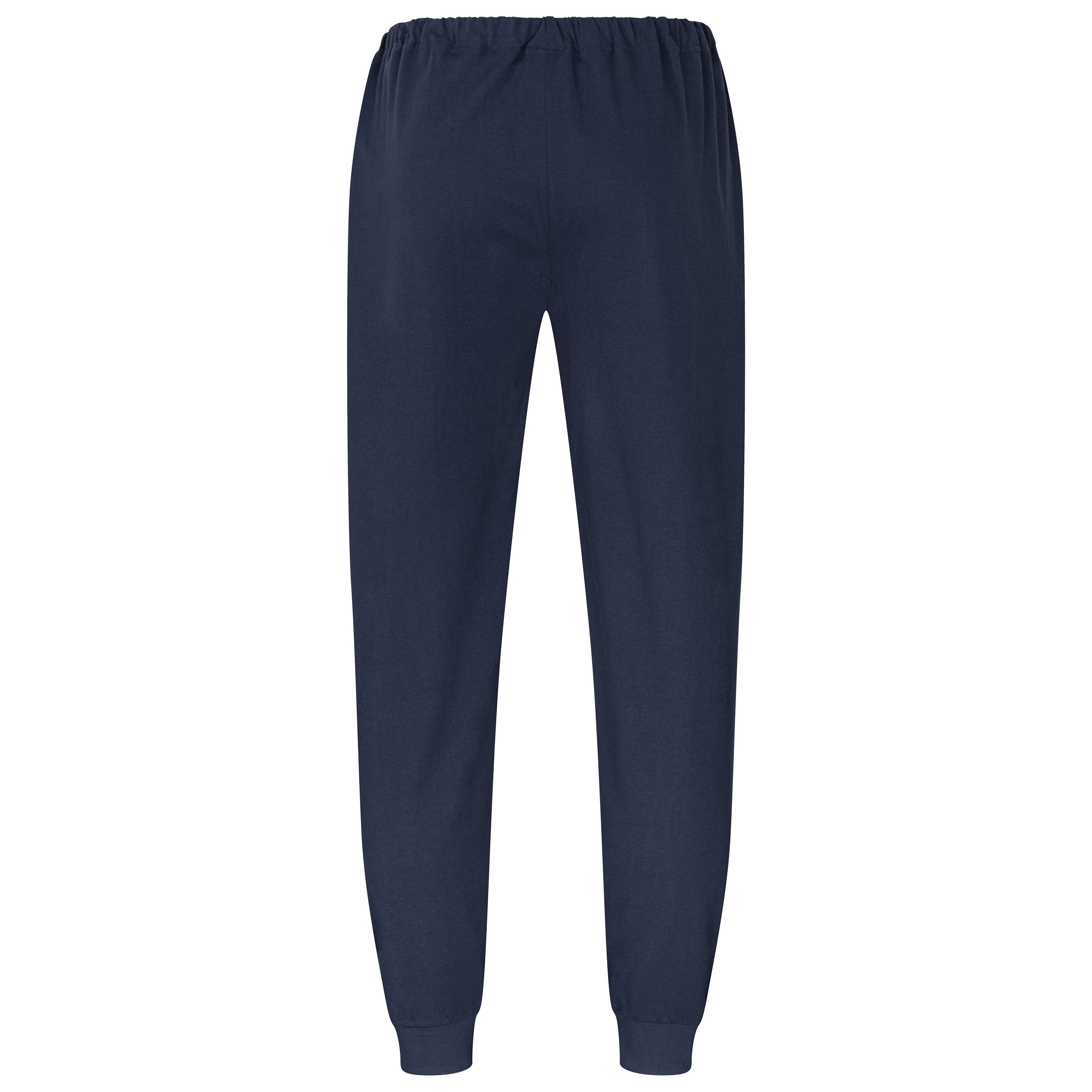Schlafanzug - Pyjama mit V-Ausschnitt und Bündchen - OEKO-TEX STANDARD 100 Nachtwäsche für Herren von LAROG