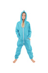 O'Poppy Kinder Jumpsuits Jungen Mädchen mit Zwergen Kapuze türkis