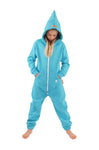 O'Poppy Kinder Jumpsuits Jungen Mädchen mit Zwergen Kapuze türkis
