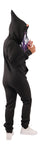 O'Poppy Jumpsuit Damen mit spitzer Kapuze schwarz