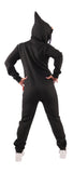 O'Poppy Jumpsuit Damen mit spitzer Kapuze schwarz