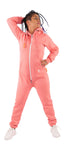 O'Poppy Jumpsuit Damen mit spitzer Kapuze rose