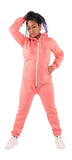 O'Poppy Jumpsuit Damen mit spitzer Kapuze rose