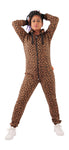 O'Poppy Jumpsuit Damen mit spitzer Kapuze leopard