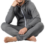 O'Poppy Jumpsuit Herren mit spitzer Kapuze dunkelgrau