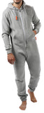 O'Poppy Jumpsuit Herren mit spitzer Kapuze hellgrau