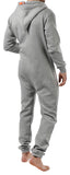 O'Poppy Jumpsuit Herren mit spitzer Kapuze hellgrau