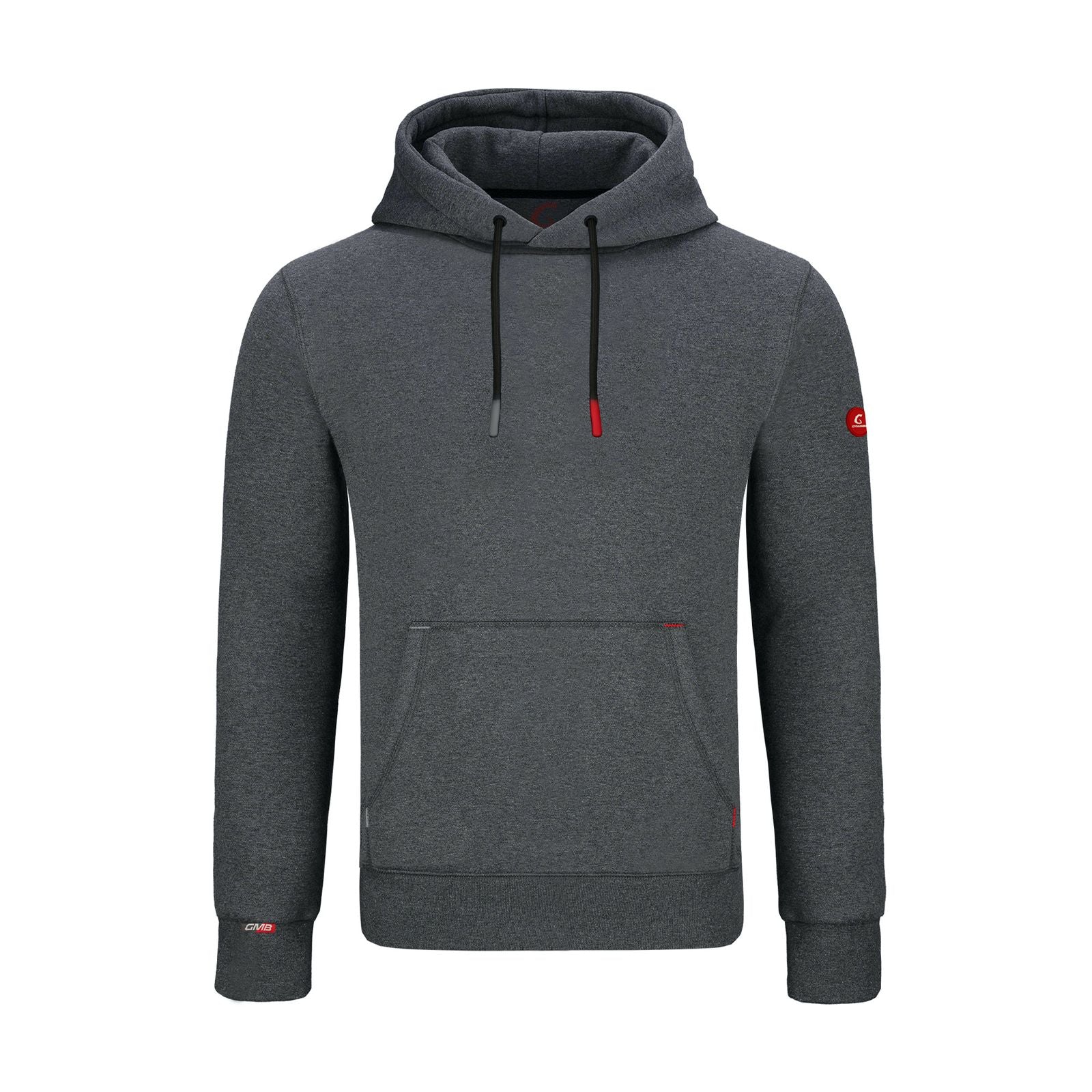 GYMAMBA Hoodie red edition unisex mit Kapuze dunkelgrau