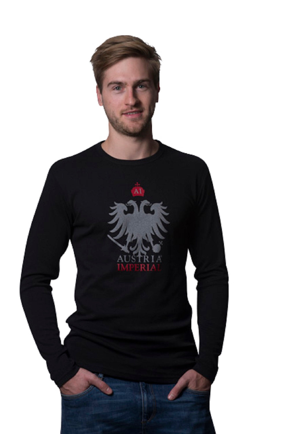 AUSTRIA IMPERIAL Longsleeve Herren schwarz