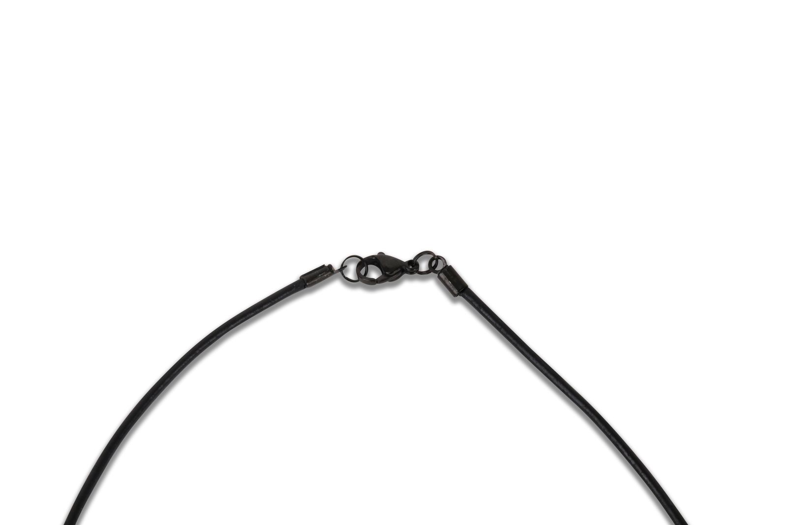 GRADNETZ Lederhalskette mit Anhänger 40 cm schwarz