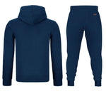 GYMAMBA Jogginganzug Patches Herren 2-teilig mit Kapuze blau