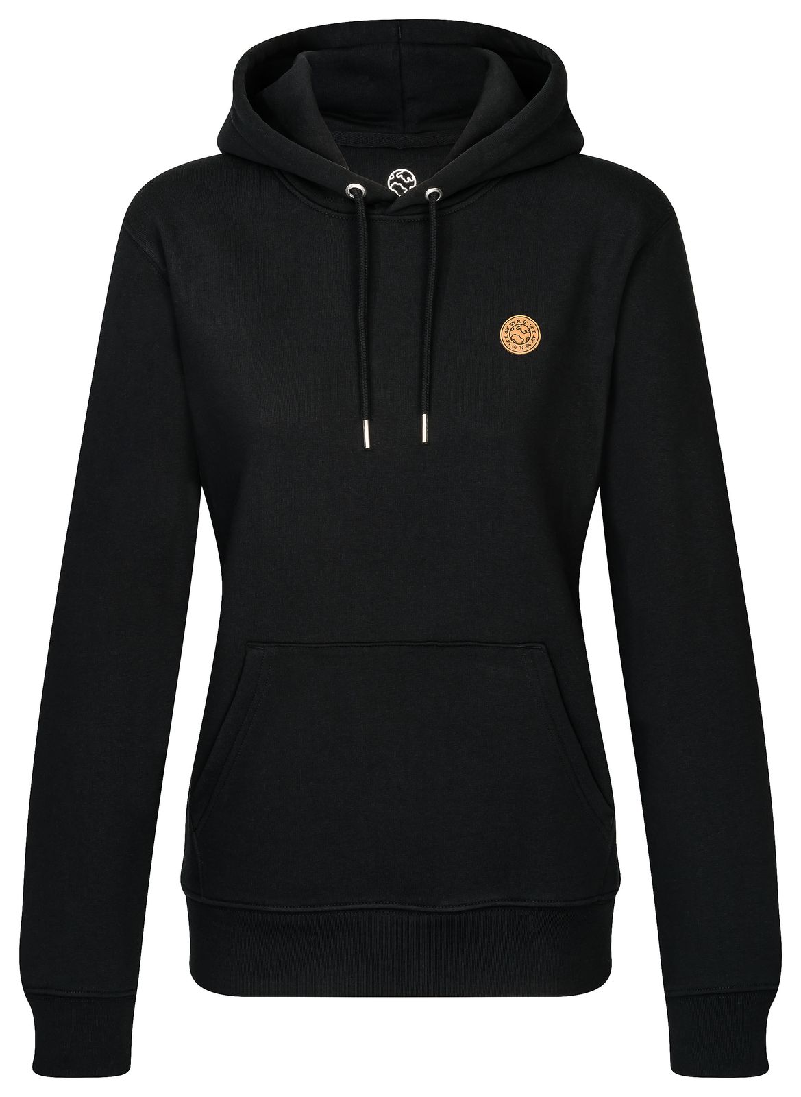 Hoodie unisex mit Kapuze und Lederpatch aus Biobaumwolle nachhaltig & fair der Marke GRADNETZ