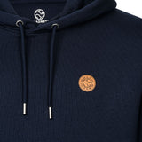 Hoodie unisex mit Kapuze und Lederpatch aus Biobaumwolle nachhaltig & fair der Marke GRADNETZ