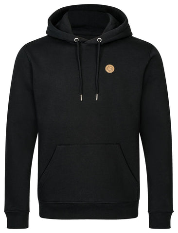 Hoodie unisex mit Kapuze und Lederpatch aus Biobaumwolle nachhaltig & fair der Marke GRADNETZ