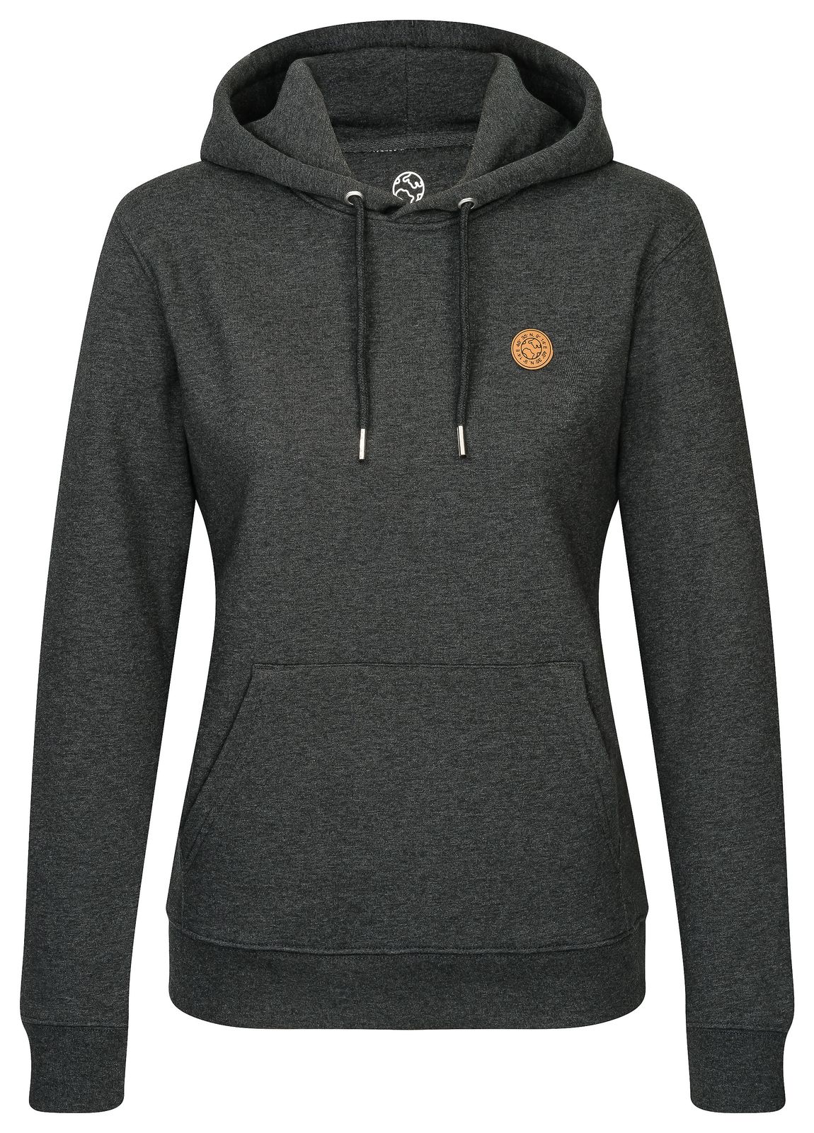 Hoodie unisex mit Kapuze und Lederpatch aus Biobaumwolle nachhaltig & fair der Marke GRADNETZ