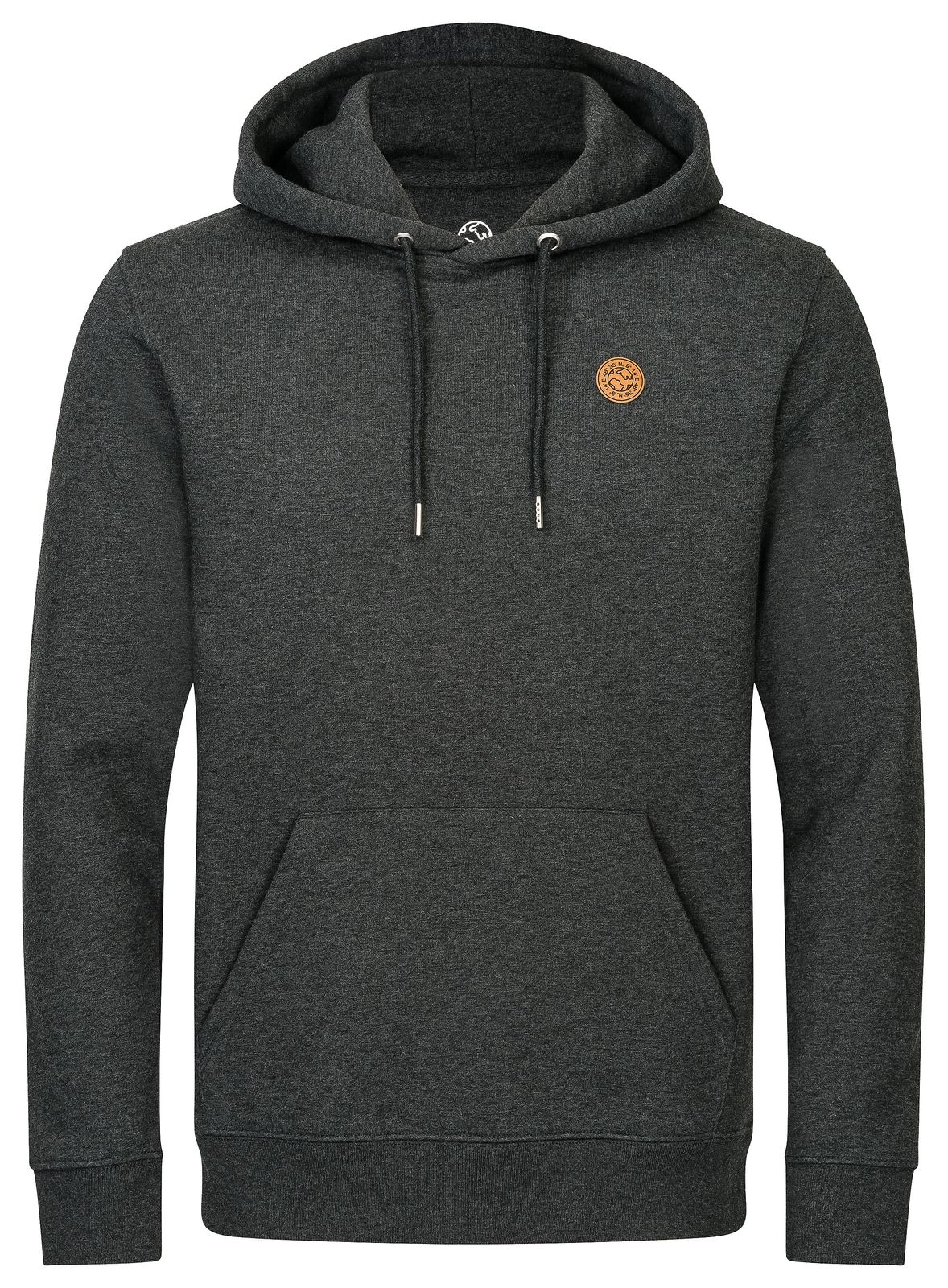 Hoodie unisex mit Kapuze und Lederpatch aus Biobaumwolle nachhaltig & fair der Marke GRADNETZ